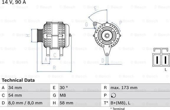 BOSCH 0 986 049 191 - Ģenerators adetalas.lv