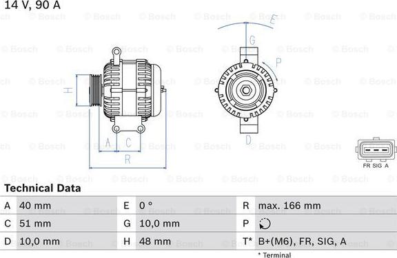 BOSCH 0 986 049 141 - Ģenerators adetalas.lv