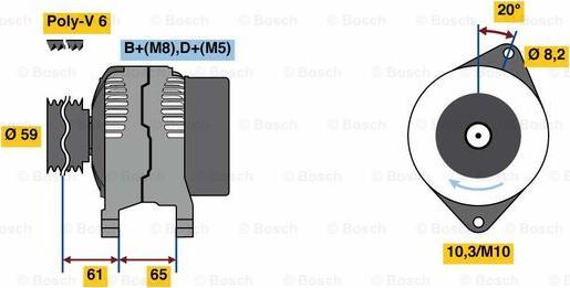 BOSCH 0 986 049 311 - Ģenerators adetalas.lv