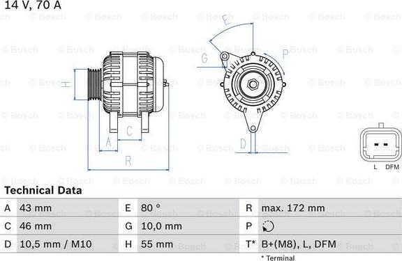 BOSCH 0 986 049 370 - Ģenerators adetalas.lv