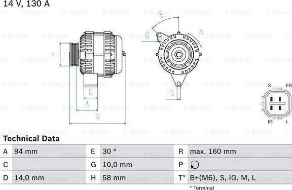 BOSCH 0 986 049 221 - Ģenerators adetalas.lv