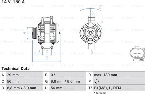 BOSCH 0 986 044 910 - Ģenerators adetalas.lv