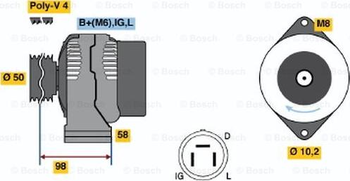 BOSCH 0 986 044 981 - Ģenerators adetalas.lv