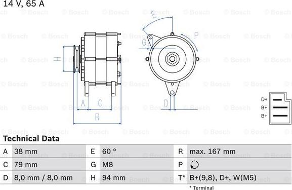 BOSCH 0 986 044 591 - Ģenerators adetalas.lv