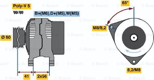 BOSCH 0 986 044 631 - Ģenerators adetalas.lv