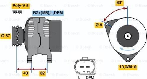 BOSCH 0 986 044 310 - Ģenerators adetalas.lv