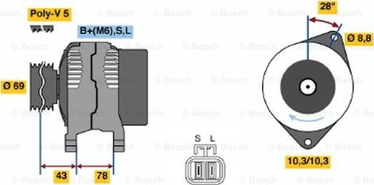 BOSCH 0 986 044 721 - Ģenerators adetalas.lv