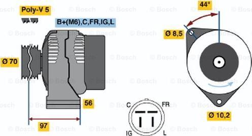 BOSCH 0 986 045 961 - Ģenerators adetalas.lv