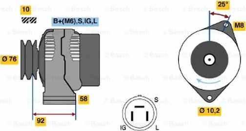 BOSCH 0 986 045 921 - Ģenerators adetalas.lv