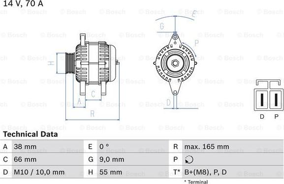 BOSCH 0 986 045 551 - Ģenerators adetalas.lv