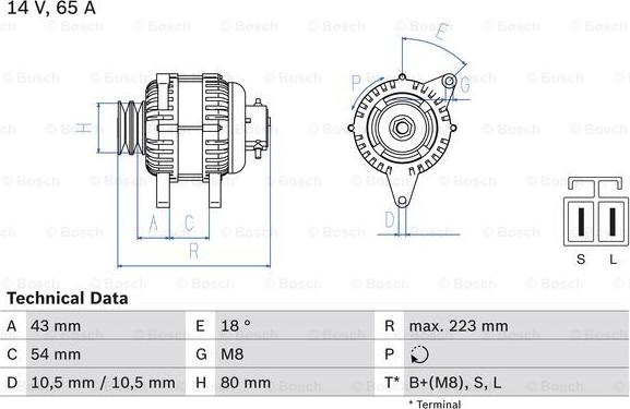 BOSCH 0 986 045 561 - Ģenerators adetalas.lv