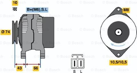 BOSCH 0 986 045 501 - Ģenerators adetalas.lv