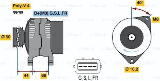 BOSCH 0 986 045 581 - Ģenerators adetalas.lv