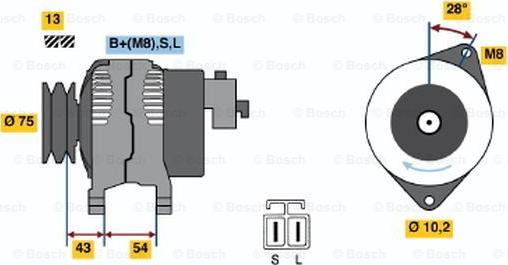 BOSCH 0 986 045 571 - Ģenerators adetalas.lv