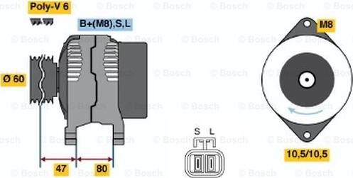 BOSCH 0 986 045 671 - Ģenerators adetalas.lv