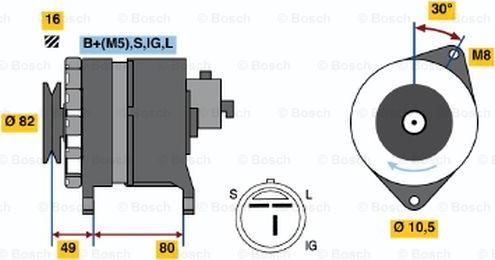 BOSCH 0 986 045 001 - Ģenerators adetalas.lv