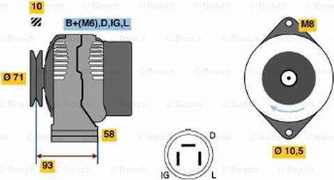 BOSCH 0 986 045 081 - Ģenerators adetalas.lv