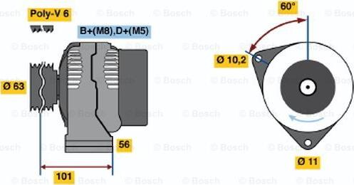 BOSCH 0 986 045 191 - Ģenerators adetalas.lv