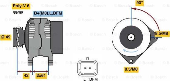 BOSCH 0 986 045 110 - Ģenerators adetalas.lv