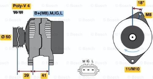 BOSCH 0 986 045 811 - Ģenerators adetalas.lv