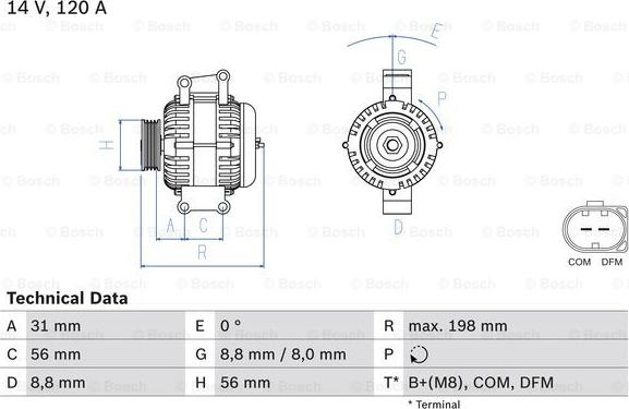 BOSCH 0 986 045 380 - Ģenerators adetalas.lv