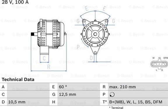 BOSCH 0 986 045 290 - Ģenerators adetalas.lv