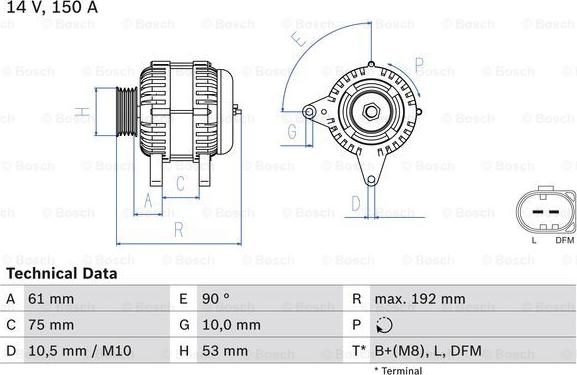 BOSCH 0 986 045 251 - Ģenerators adetalas.lv