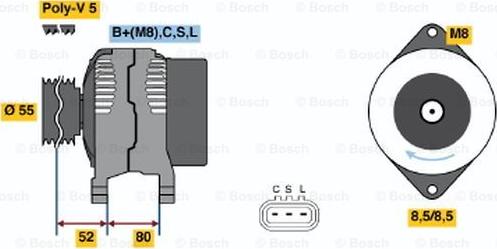 BOSCH 0 986 045 741 - Ģenerators adetalas.lv