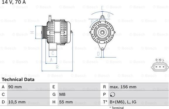 BOSCH 0 986 045 751 - Ģenerators adetalas.lv