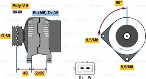 BOSCH 0 986 046 460 - Ģenerators adetalas.lv