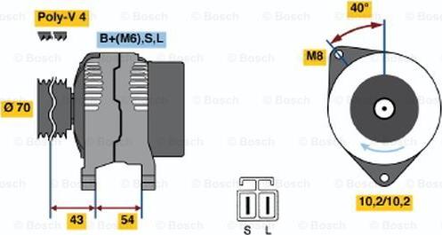 BOSCH 0 986 046 411 - Ģenerators adetalas.lv