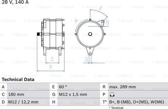 BOSCH 0 986 046 550 - Ģenerators adetalas.lv