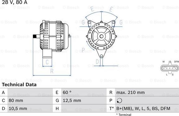 BOSCH 0 986 046 560 - Ģenerators adetalas.lv