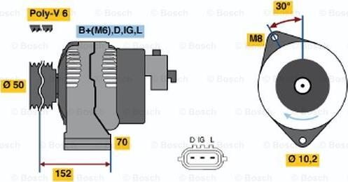 BOSCH 0 986 046 531 - Ģenerators adetalas.lv