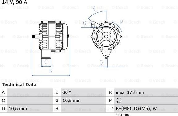 BOSCH 0 986 046 000 - Ģenerators adetalas.lv