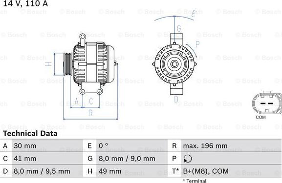 BOSCH 0 986 046 130 - Ģenerators adetalas.lv