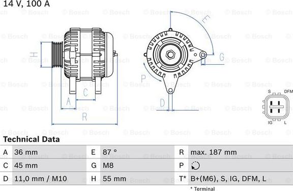 BOSCH 0 986 046 120 - Ģenerators adetalas.lv