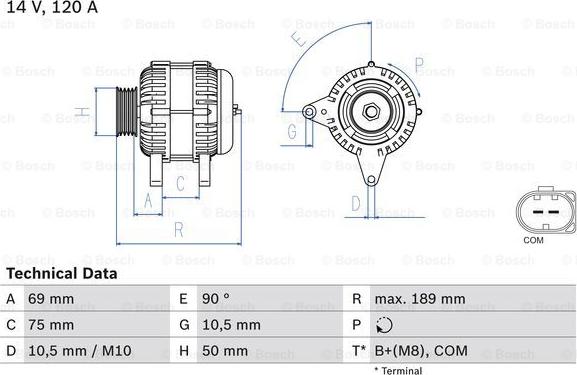 BOSCH 0 986 046 170 - Ģenerators adetalas.lv