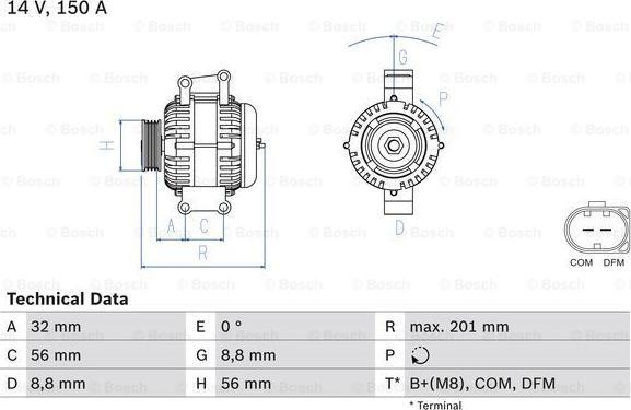 BOSCH 0 986 046 300 - Ģenerators adetalas.lv