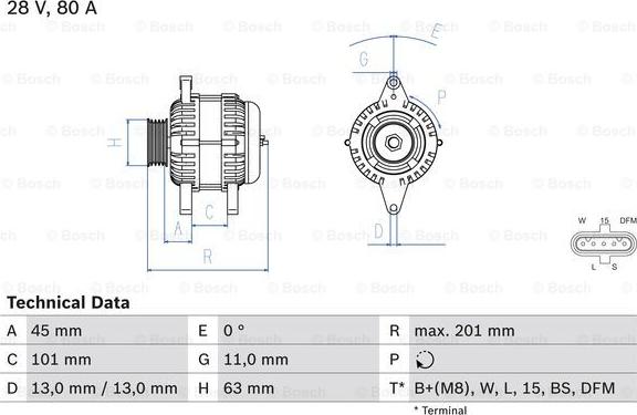 BOSCH 0 986 046 290 - Ģenerators adetalas.lv