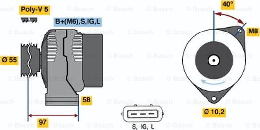 BOSCH 0 986 040 960 - Ģenerators adetalas.lv