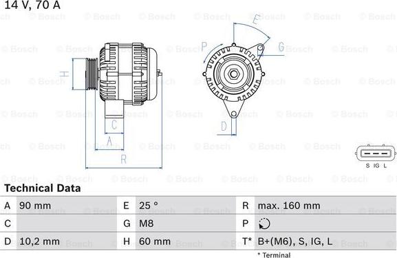 BOSCH 0 986 040 461 - Ģenerators adetalas.lv