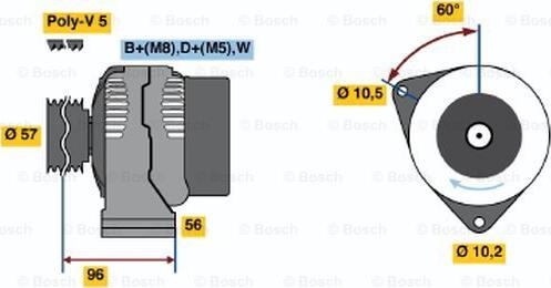 BOSCH 0 986 040 410 - Ģenerators adetalas.lv