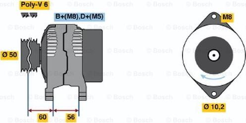 BOSCH 0 986 040 430 - Ģenerators adetalas.lv