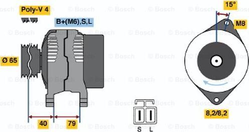 BOSCH 0 986 040 511 - Ģenerators adetalas.lv