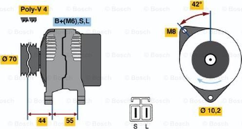 BOSCH 0 986 040 521 - Ģenerators adetalas.lv