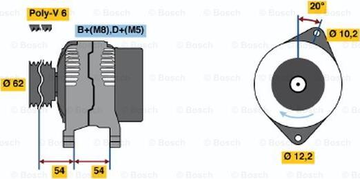 BOSCH 0 986 040 691 - Ģenerators adetalas.lv