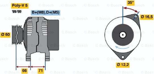 BOSCH 0 986 040 651 - Ģenerators adetalas.lv