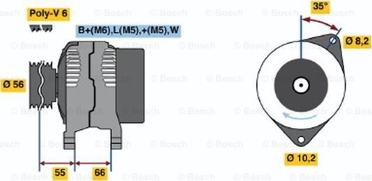 BOSCH 0 986 040 001 - Ģenerators adetalas.lv