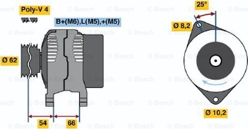 BOSCH 0 986 040 011 - Ģenerators adetalas.lv